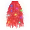 thumbnail image 2 of Women's LED Tutu Skirt Light Up Tutus Sparklly Skirts Layered Midi Tulle Ballet Dance Skirt Color Red Size L, 2 of 4