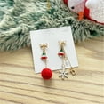 thumbnail image 3 of Bijoux en Liquidation Boucles d'Oreilles Créatives pour Femmes Boucles d'Oreilles de Noël Tendances de Mode Boucles d'Oreilles Rouges A, 3 of 4