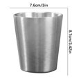 thumbnail image 2 of Pompotops Reusable Stainless Steel Double-layer Beer Mug Hot Pot Tableware Barbecue Anti-scald Tea Cup for Home Party Bar Camping, 2 of 8