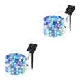 thumbnail image 2 of Inteprter Guirnalda de luces LED solares resistente al agua 100/200 LED alambre de cobre decoración de jardín al aire libre Vistoso 10m 2piezas Inteprter CBP130060, 2 of 6