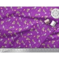 thumbnail image 3 of Soimoi Purple Cotton Duck Fabric Leaf Floral Print Fabric by Yard 42 Inch Wide, 3 of 3