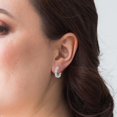 thumbnail image 3 of 1.50CTW Lab Grown Diamond In and Out Huggie Hoop Earrings in 14K White Gold, 3 of 5