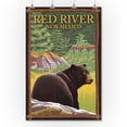 thumbnail image 2 of Red River, New Mexico, Black Bear in Forest (36x54 Giclee Gallery Art Print, Vivid Textured Wall Decor), 2 of 3