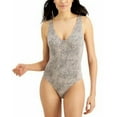 thumbnail image 2 of ALFANI Womens Gray Stretch Heather Bodysuit M, 2 of 3