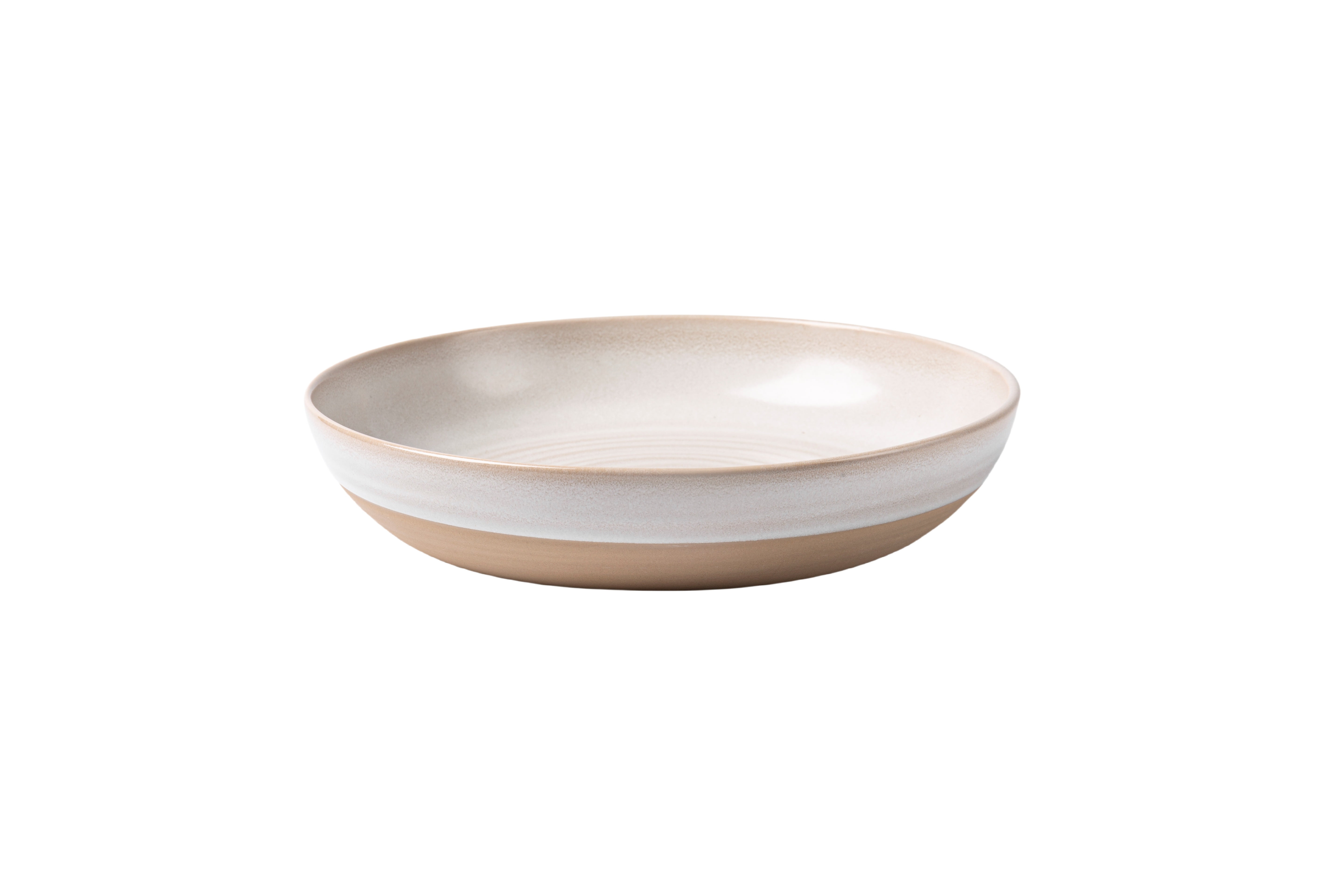 (2 pack) Better Homes & Gardens-Collins Cream Stoneware Round Dinner Bowl