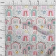 thumbnail image 3 of oneOone Georgette Viscose Gray Fabric Kawai Craft Projects Decor Fabric Printed By The Yard 42 Inch Wide, 3 of 5
