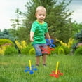 thumbnail image 4 of Gamie Ring Toss Game for Kids, Set Includes 2 Stakes and 4 Star Rings, Classic Outdoor Games for Adults and Family, Lawn, Backyard, and Beach Games for Boys and Girls, 4 of 6