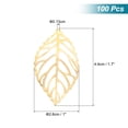 thumbnail image 2 of Uxcell 100Pcs Adornos de Hoja Hueca Dorada, Pendientes de Metal para Manualidades DIY, 2 of 6