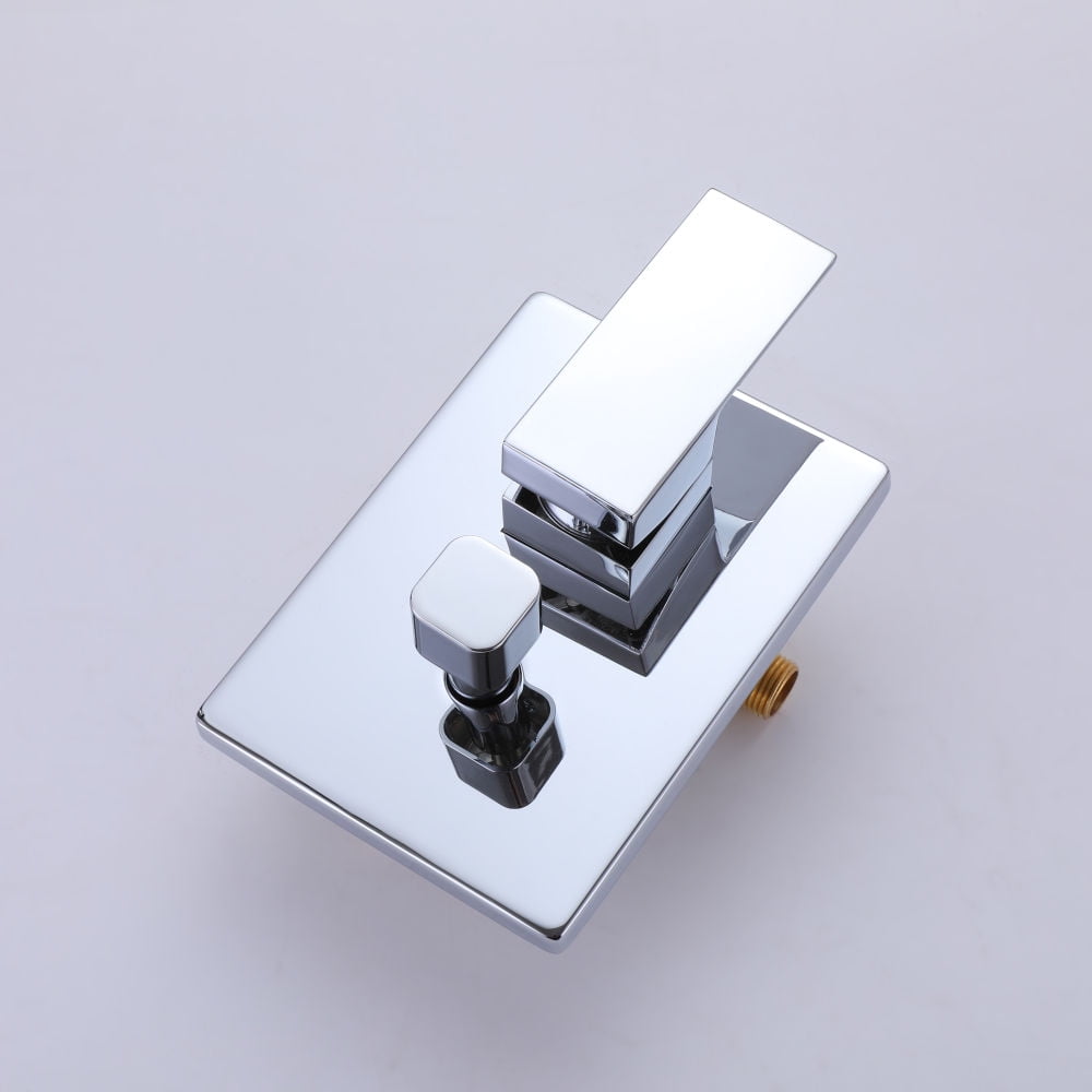 Kepooman Wall Mounted Square Rainfall Shower System, Bathroom Shower System with Rougfor Hotel Kepooman Wall Mounted Square Rainfall Shower System, Bathroom Shower System with Rougfor Hotel