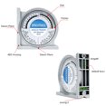 thumbnail image 4 of Magnetic Angle Finder Locator Mini Inclinometer Measurement Tool Protractor Tilt Level Meter Dual Level Bubble Back Comparison Table, 4 of 7
