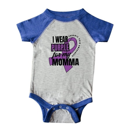

Inktastic Chronic Pain I Wear Purple For My Momma Gift Baby Boy or Baby Girl Bodysuit