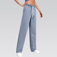 thumbnail image 6 of Wide Leg Jeans Woman Elastic Waist Baggy Drawstring Pull On Trouser Jeans High Waisted Stretchy Straight Leg Denim Pants, 6 of 6
