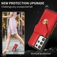 thumbnail image 6 of Nalacover for Samsung Galaxy S23 Ultra Wallet Case Crossbody, Phone Case with Card Holder Shoulder Strap, Elegant PU Leather Metal Buckle Purse Cover for Galaxy S23 Ultra Women Girls - Red, 6 of 7