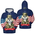 Happy Father's Day Honoring Veterans Shih Tzu in Army Uniform All Over ...