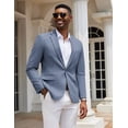 thumbnail image 3 of COOFANDY Mens Casual Blazer Slim Fit Suit Jacket Grey One Button Sport Coats & Blazers, 3 of 5