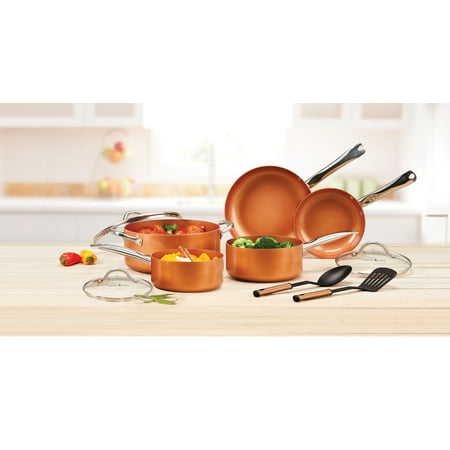 Copper Chef Pan Set, 10 Piece (Best Pans For Ceramic Cooktop)