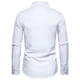 thumbnail image 3 of Blusa y camisa de manga larga con cuello vuelto para hombre, informal, con botones y retazos, de manga larga y cuello vuelto., 3 of 8