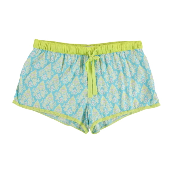 Lounge Affair Womens Paisley Pajama Shorts, turquoise, M