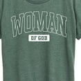 thumbnail image 3 of Instant Message - Woman Of God Collegiate - Women's Short Sleeve Graphic T-Shirt, 3 of 7
