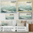 thumbnail image 4 of Designart "Contemporary River With Beige And Blue Tones I" Coastal Ocean Floater Framed Canvas Wall Art, 4 of 5