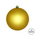 thumbnail image 3 of Vickerman 3" Medallion Gold Shiny Ball Ornament, 12 per Bag, 3 of 4