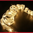 thumbnail image 2 of Ribbon Fairy Lights ,32FT 100 LEDs Ribbon Christmas Lights, Decoration Glow Ribbon Lights for Christmas Tree DIY Lace Bow Holiday Indoor Outdoor Decor (Gold Ribbon+Warm Light), 2 of 8