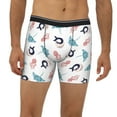 thumbnail image 2 of Men'S Boxer Briefs, Jellyfish Devilfish Whale Soft And Breathable Mens Underwear Boxer Briefs With Widen Waist, 2 of 2
