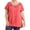 Red, variant on Women's Plus Size Summer Solid Color Slub Trim Tunic Top Long Layering Top Overlapping Top Women Womens plus Shirts Womens Rayon Tops Pack of Tops for Women Tee Shirt Women Long Womens