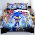 thumbnail image 1 of Sonic Bedding Set Of Three, 3D Printing, Microfiber, Cartoon Duvet Cover, Suitable For Boys And Girls-sebneei, 1 of 3