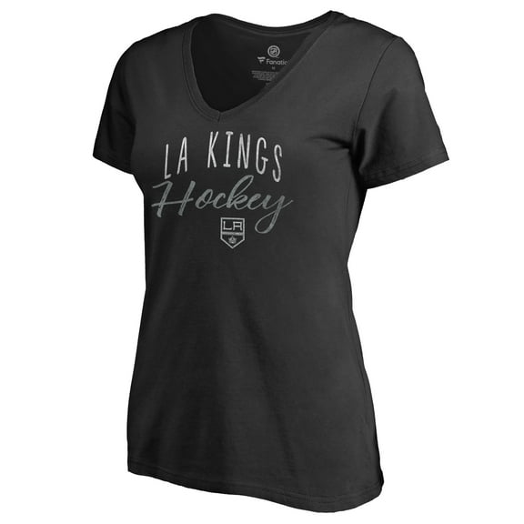 Women's Black Los Angeles Kings Graceful V-Neck T-Shirt