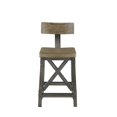 thumbnail image 4 of INK+IVY Lancaster 24.5" Solid Wood & Metal Counter Stool in Antique Silver/Gray, 4 of 10