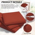 thumbnail image 6 of Snubbull 3 Pack, 36"x 18" Outdoor Patio Seat Cushions Replacement Covers Fit for 4 Pieces 4-Seater Wicker Rattan Patio Conversation Set Loveseat Chair Couch Furniture, Cover Only, Terra red, 6 of 8