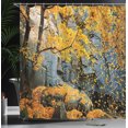 thumbnail image 4 of Ambesonne Tree Shower Curtain, Maple Falling Leaves, 69"Wx84"L, Grey Orange, 4 of 5