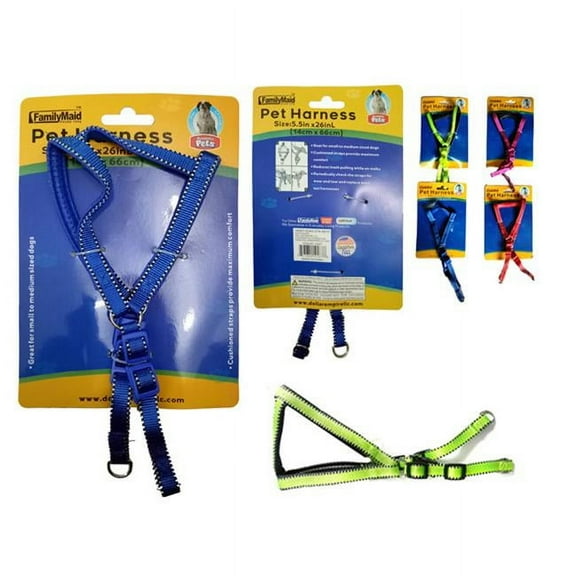FamilyMaid 19267 5.5 x 26 in. 4 Assorted Color Pet Harness, Pack of 144