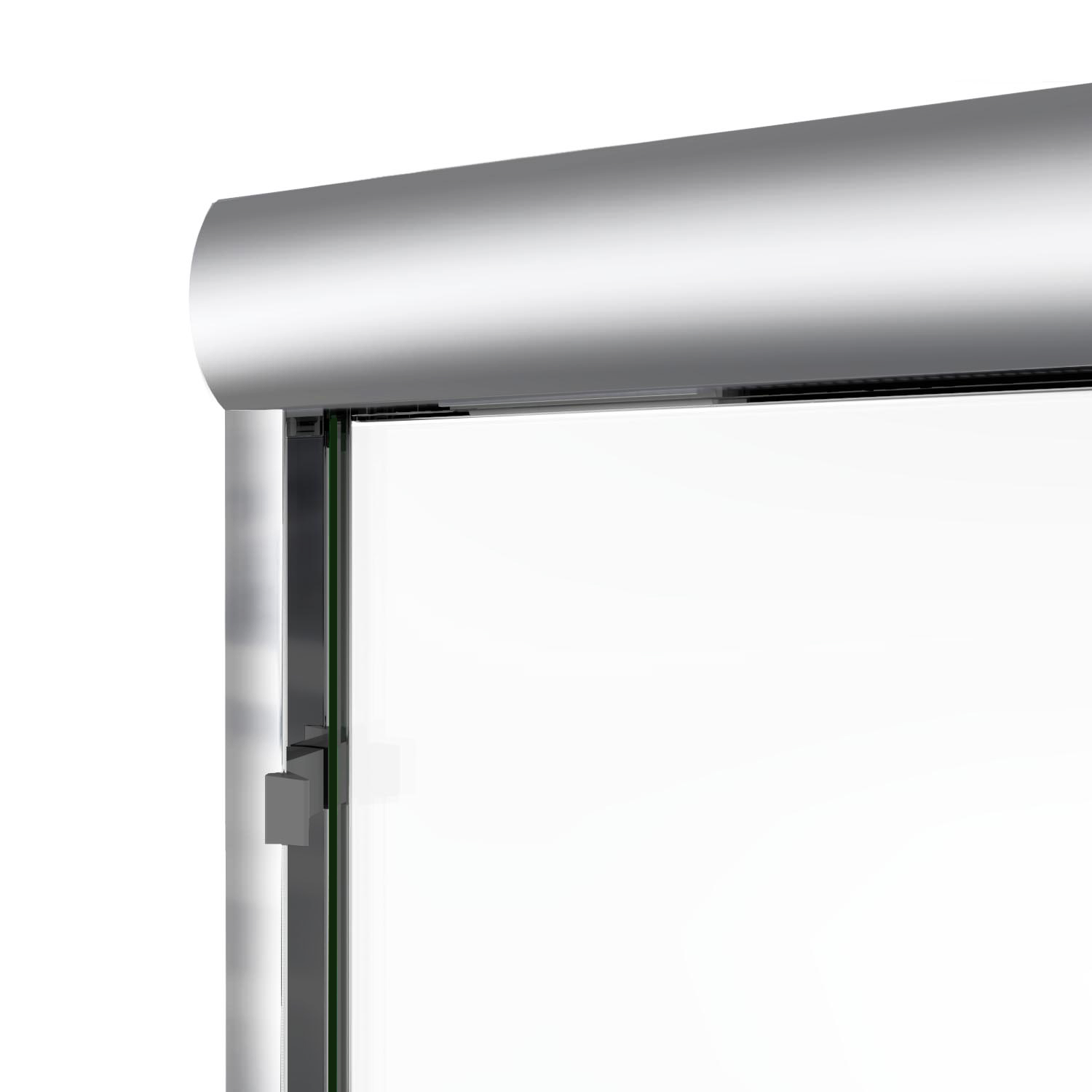 Sunny Shower Bypass Sliding Bathtub Shower Door Enclosure 1/4 in. Clear Tempered Glass Chrome Finish
