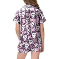 thumbnail image 5 of Leey-World Halloween Pjs Girls Pajama Set With Cute Print Home Short Sleeve Shorts Pajama Set Pjs for Girls 2T 3T 4T 5T 6T 7T 8T, 5 of 5