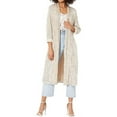 thumbnail image 3 of Women Steve Madden Show Stopper Party Sequin Duster Cardigan Silver XS B4HP, 3 of 5