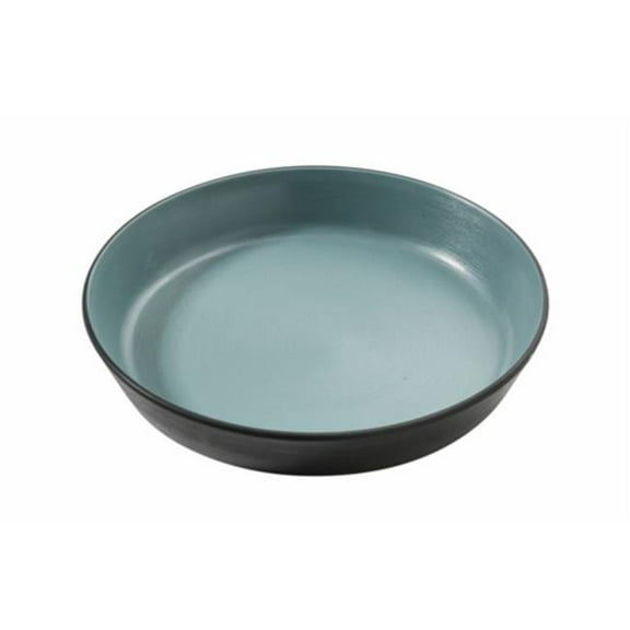 Yanco BM-506TL 12 oz Birmingham Melamine 6.50 x 1.25 in. Deep Dish - Gray & Teal