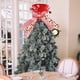 thumbnail image 4 of Sombrero Grande de Poliéster Rojo para La Punta Del Árbol de Navidad, con Lazo a Rayas y Adornos de Piruleta | Decoración Duradera para Árbol de Navidad de 8,6 Pulgadas | Decoración Navideña para El, 4 of 6