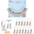 thumbnail image 2 of 15 Pcs Stitch Markers and Colorful Acrylic Beads Crochet Stitch Marker Charms Removable Locking Stitch Marker for Knitting Weaving Sewing Accessories Quilting Handmade Jewelry for DIY, 2 of 9