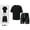 Black, variant on mihongmao Spring Outfits for Men Solid-Color Casual Loose Sports Pocket Elastic-Waist Shorts Short Sleeve Round-Neck Blouses Top Set Black 3X