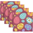 thumbnail image 5 of Coolnut Happy Easter Day Eggs Cloth Napkins Set of 6,Reusable Washable Polyester Dinner Table Napkins for Family,Kitchen,Dining,Party Decor, 5 of 7