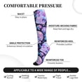 thumbnail image 3 of Lsque crystal Skull flower Pattern Sport Compression Socks for Men & Women 15-20 mmHg Knee High Nurse Pregnant Running Medical and Travel Athletic, 3 of 6