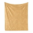 thumbnail image 1 of Orange Soft Flannel Fleece Throw Blanket, Abstract Retro Style Wood Carvings Inspired Digital Fractal Graphic Art, Cozy Plush for Indoor and Outdoor Use, 50" x 70", Champagne and Peach, by Ambesonne, 1 of 5