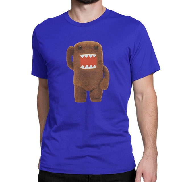 Camiseta premium de Domo Kun, divertida y peluda, para hombre y mujer, camisetas únicas de manga corta y cuello redondo, ropa estampada de algodón puro.
