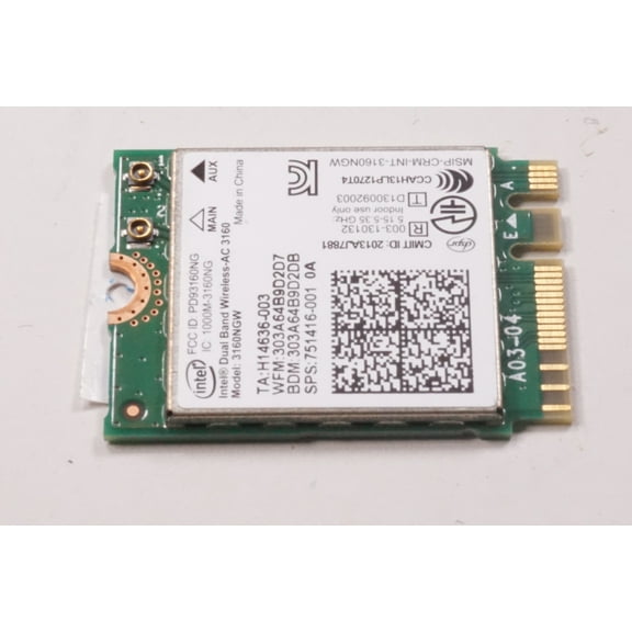751416-005 Hp Wireless Card 11 EE G1 13-R100DX X2 X2 612 G1 TABLET