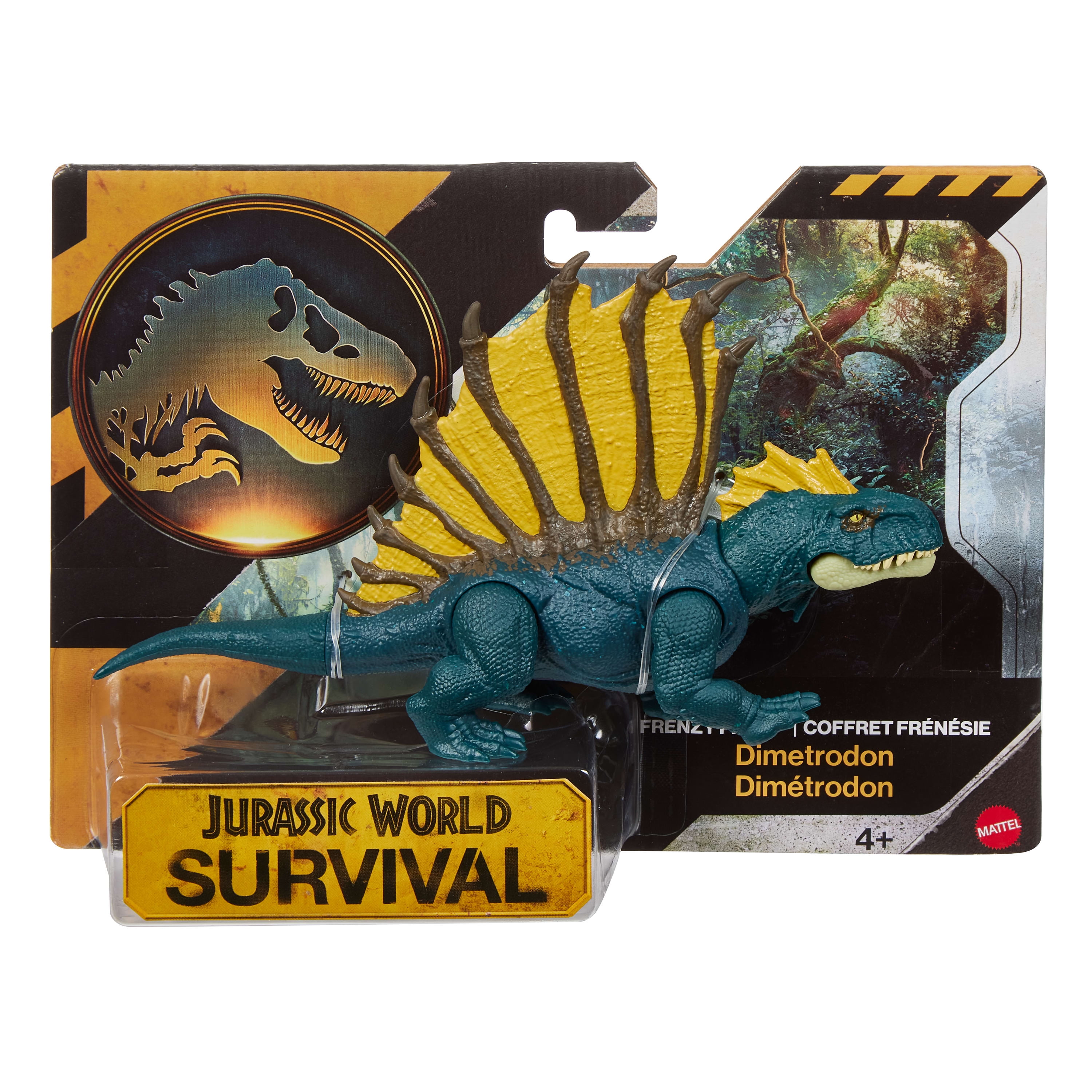 Jurassic World Frenzy Pack Dimetrodon Dinosaur Figure, Authentic Toy, Digital Play
