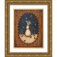 thumbnail image 1 of Lewis, Kim 25x32 Gold Ornate Wood Framed with Double Matting Museum Art Print Titled - Snowman with Crow, 1 of 4
