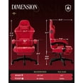 thumbnail image 3 of GTPLAYER Gaming Chair with Speakers, Video Game Chairs with Footrest, PC Gamer Chairs for Adults - Padded High Back Ergonomic Reclining Silla Gamer, Linkage Armrest, Ace Pro, Cherry Red, 3 of 7