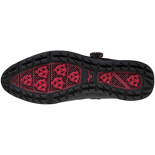 Mizuno] Golf Shoes Genem 010 Boa Spikeless Black/Red 25.0 cm 3E 